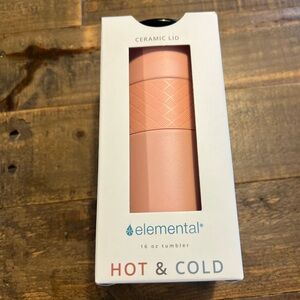 Elemental Matte Rose Pink 16 ounce Tumbler New ceramic lid